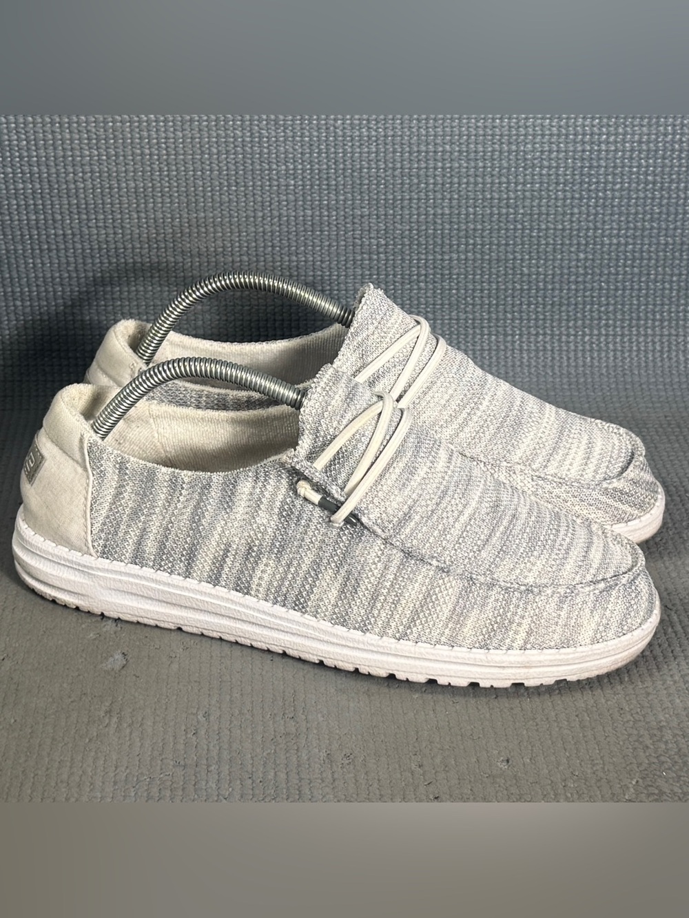 Hey Dude Women’s Wendy Sox Glacier Gray Slip On Comfort Shoes Size 10
